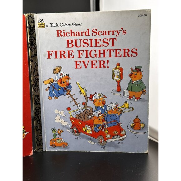 Richard Scarry’s Best Little Word Book Ever Golden Vtg Busiest Fire Fighters - Picture 14 of 16